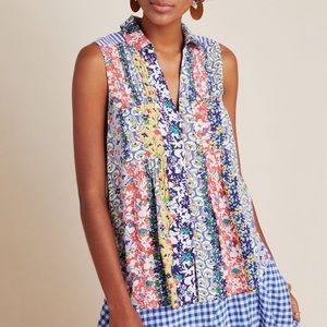 Anthropologie Whimsical Pintucked Blouse